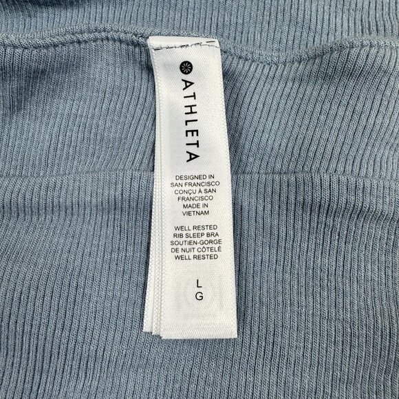 Athleta Well Rested Rib Sleep Bra Large Bundle of 2 Bralettes Modal Cozy Comfy - Picture 9 of 10